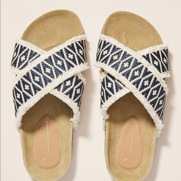 Anthropologie Callie Criss Cross Slide Sandals - Picture 4 of 10